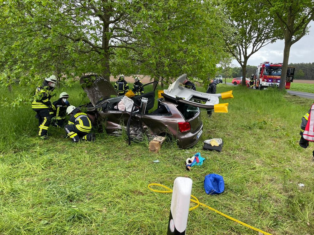 Verkehrsunfall mit Verletzten Bild: Feuerwehr