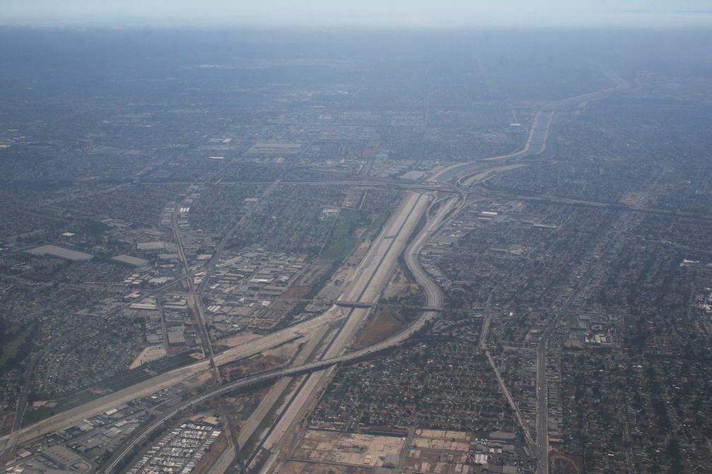 Freeway interchange 710 & 105 in Los Angeles, California.