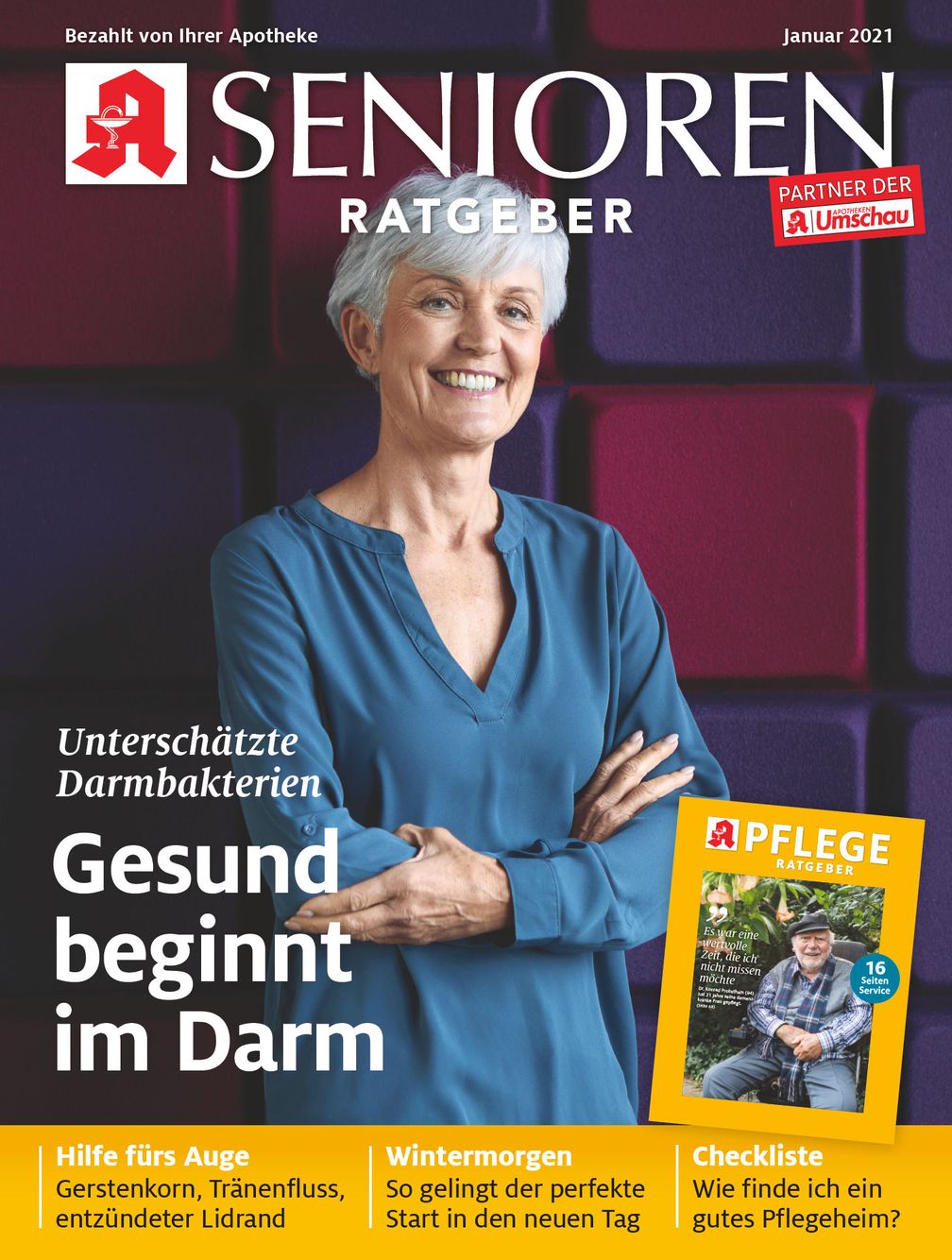 Titelcover Senioren Ratgeber, Ausgabe 1/2021.  Bild: "obs/Wort & Bild Verlag - Gesundheitsmeldungen/W&B"