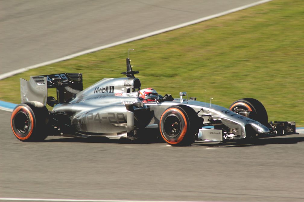 Car aesthetics proved controversial in 2014, with the demand for a low nose resulting in teams designing cars with a finger-like appendage—seen here on the McLaren MP4-29—dubbed the "alien" at the front of the chassis.[83]