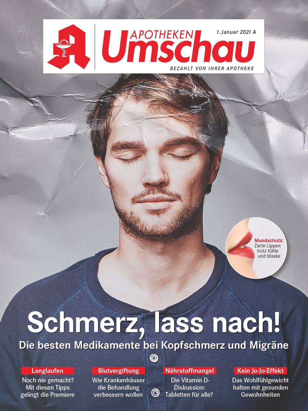 Titelcover der Apotheken Umschau 1A/2020.  Bild: "obs/Wort & Bild Verlag - Gesundheitsmeldungen/W&B"