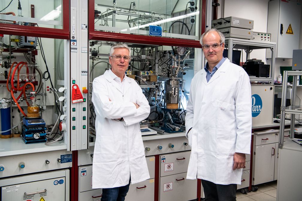 Walter Leitner und Christoph Gürtler, Finalisten des Europäischen Erfinderpreises 2021 (v. l. n. r.)  Bild: Europäisches Patentamt (EPA) Fotograf: Europäisches Patentamt (EPA)