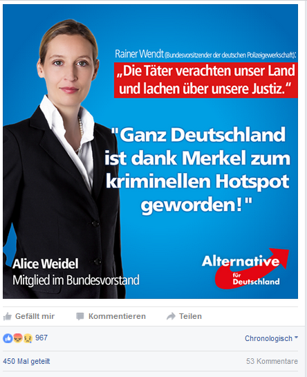 AfD-Spitzenkandidatin Weidel nimmt Gauland in Schutz ...