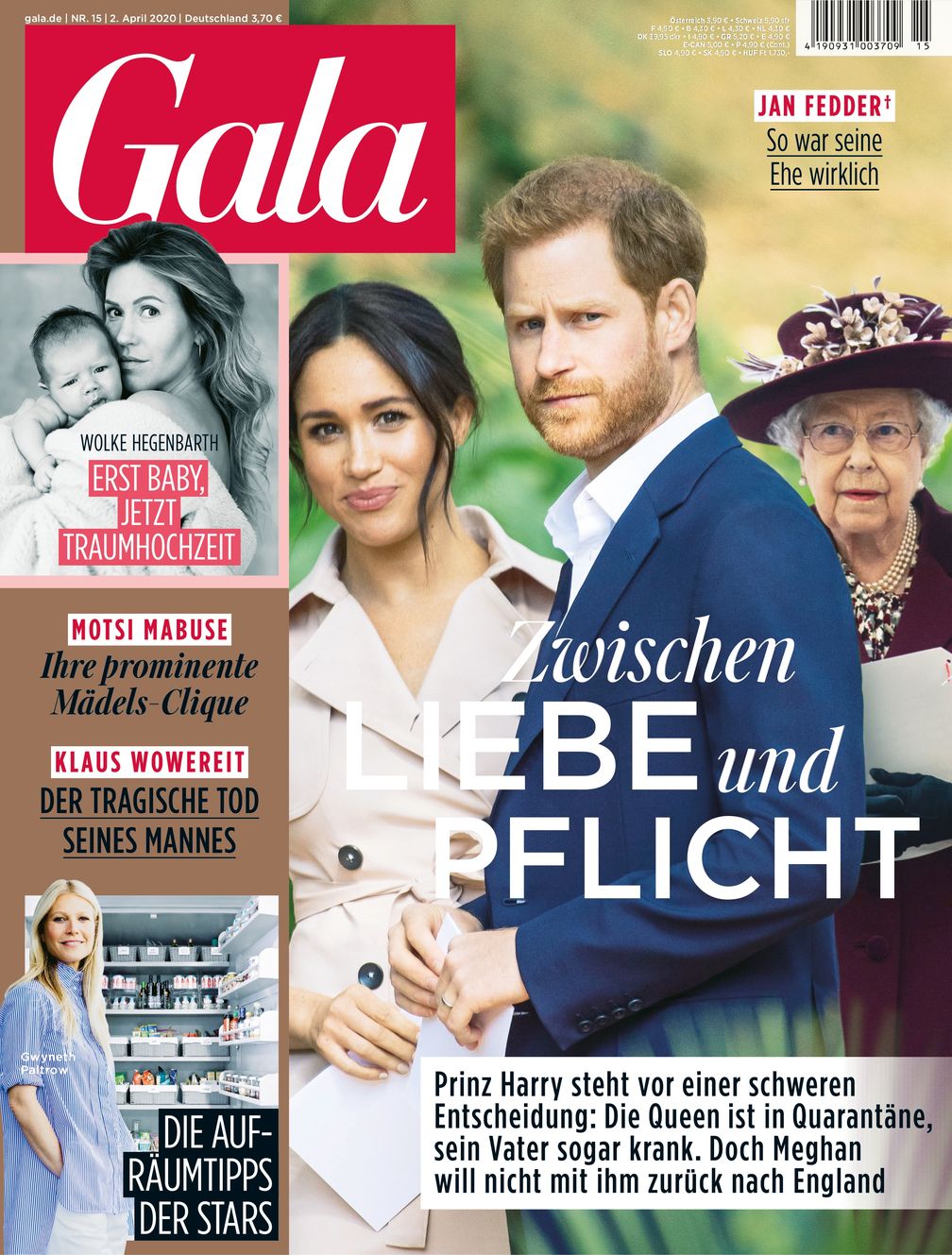 GALA Cover 15/2020 (EVT: 2. April 2020).  Bild: "obs/Gruner+Jahr, Gala"