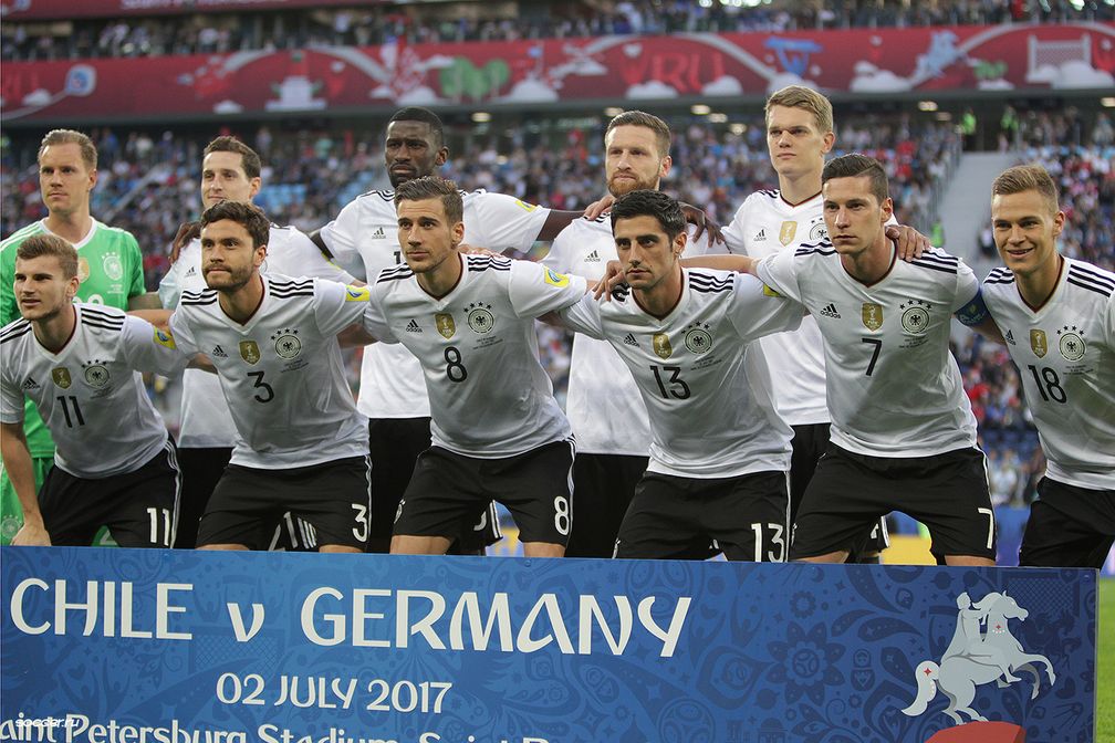 Die deutsche Mannschaft vor dem Finale des Konföderationen-Pokal gegen Chile
