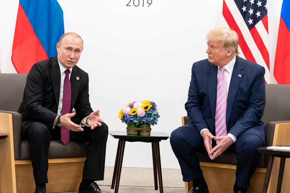 Putin and Trump at the G20 Osaka summit, June 2019
