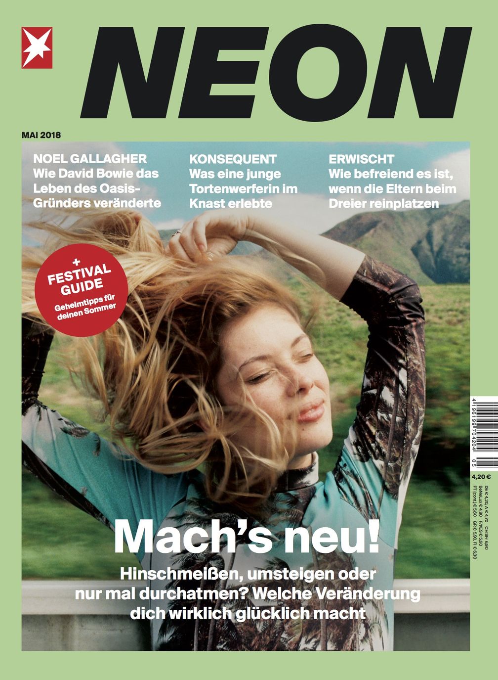 Cover NEON 05/2018. Bild: "obs/Gruner+Jahr, NEON"