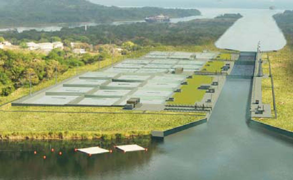 Panama-Kanal: Darstellung der neuen Schleusen
