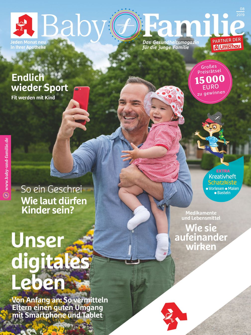 Titelbild Baby und Familie 8/2019 / Bild: "obs/Wort & Bild Verlag - Gesundheitsmeldungen"