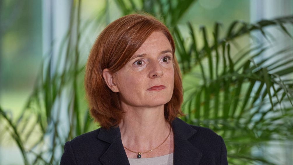 Die neue Intendantin des RBB, Katrin Vernau, während einer Pressekonferenz in Potsdam am 7. September 2022. Bild: Legion-media.ru