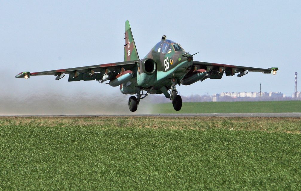 Eine Su-25, in diesem Fall der weißrussischen Luftwaffe Bild: Ivan Rudnev / Sputnik