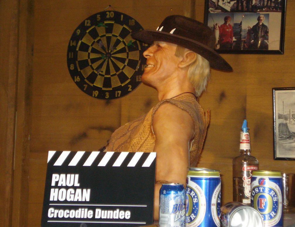 Wachsfigur von Paul Hogan (Crocodile Dundee)