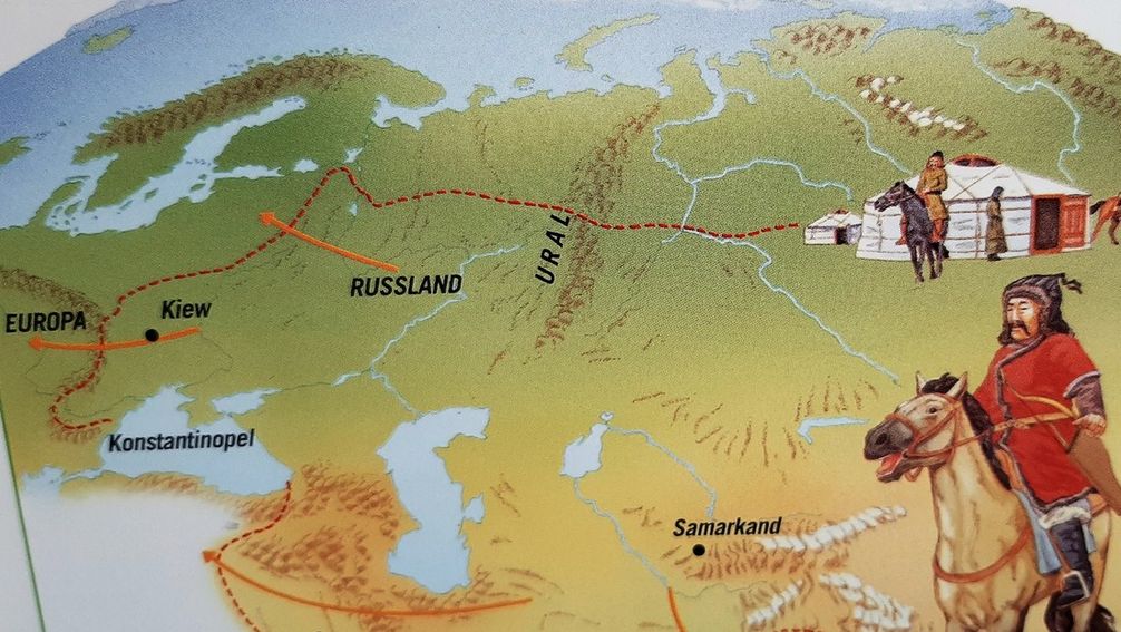 Alte Rus zu Zeiten der Mongolenstürme im 13. Jahrhundert. Damals als selbstständiger Staat gar nicht existent.  Bild: RT