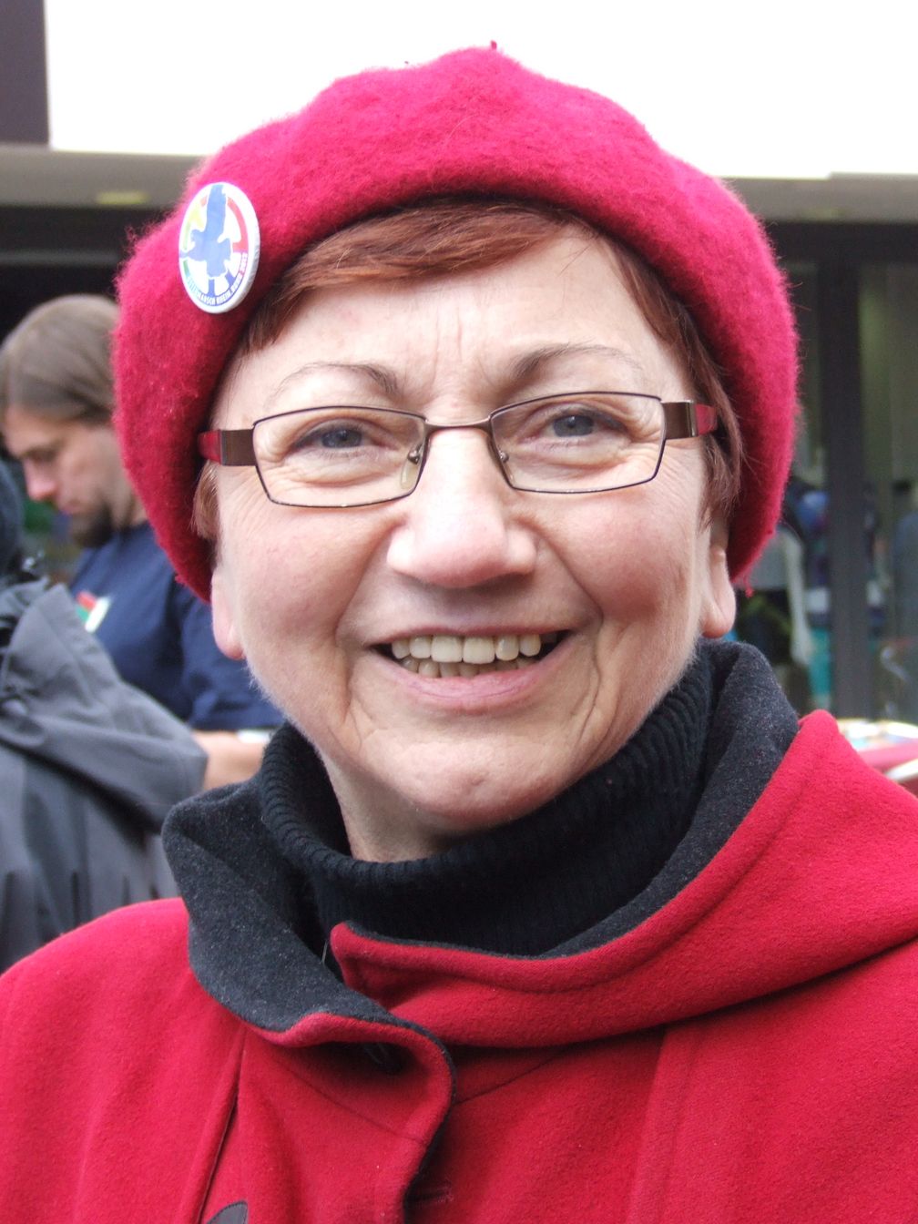 Inge Höger beim Ostermarsch Rhein-Ruhr 2012
