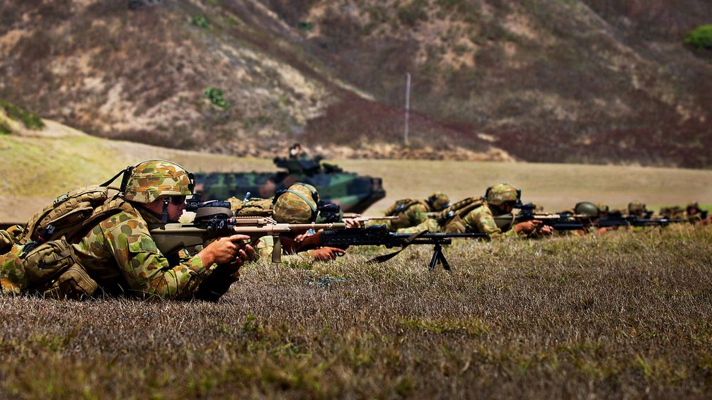 Soldaten der Australian Army bei einem Militärmanöver, Archivbild