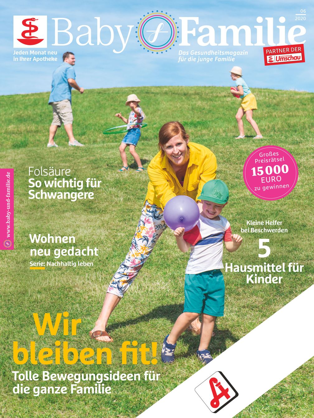 Baby und Familie-Titelcover, Ausgabe Juni 2020.  Bild: "obs/Wort & Bild Verlag - Gesundheitsmeldungen"