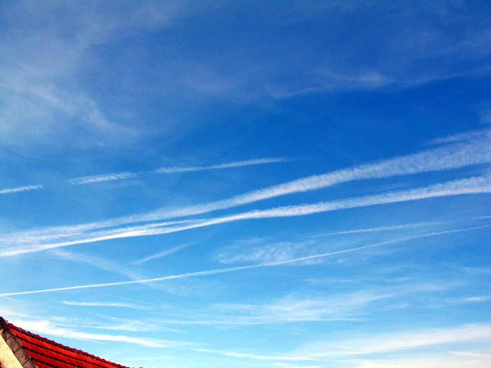 "Chemtrail" Aufnahme bei Alsfeld