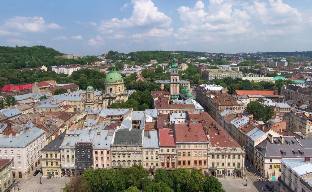 Lemberg : Blick über die Stadt