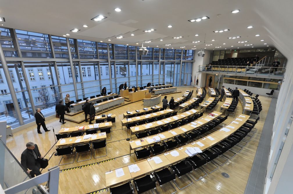 Blick in den Plenarsaal des Landtages von Sachsen-Anhalt