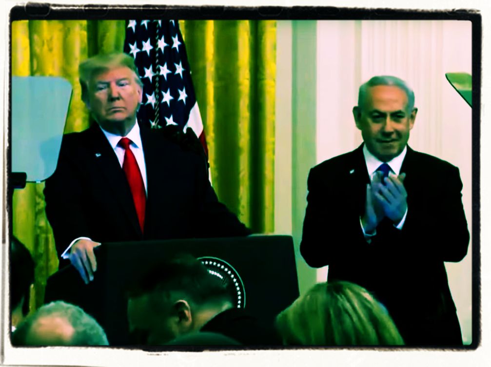 Donald Trump stellt die 2-Staatenlösung für den Nahen-Osten vor (2020)
