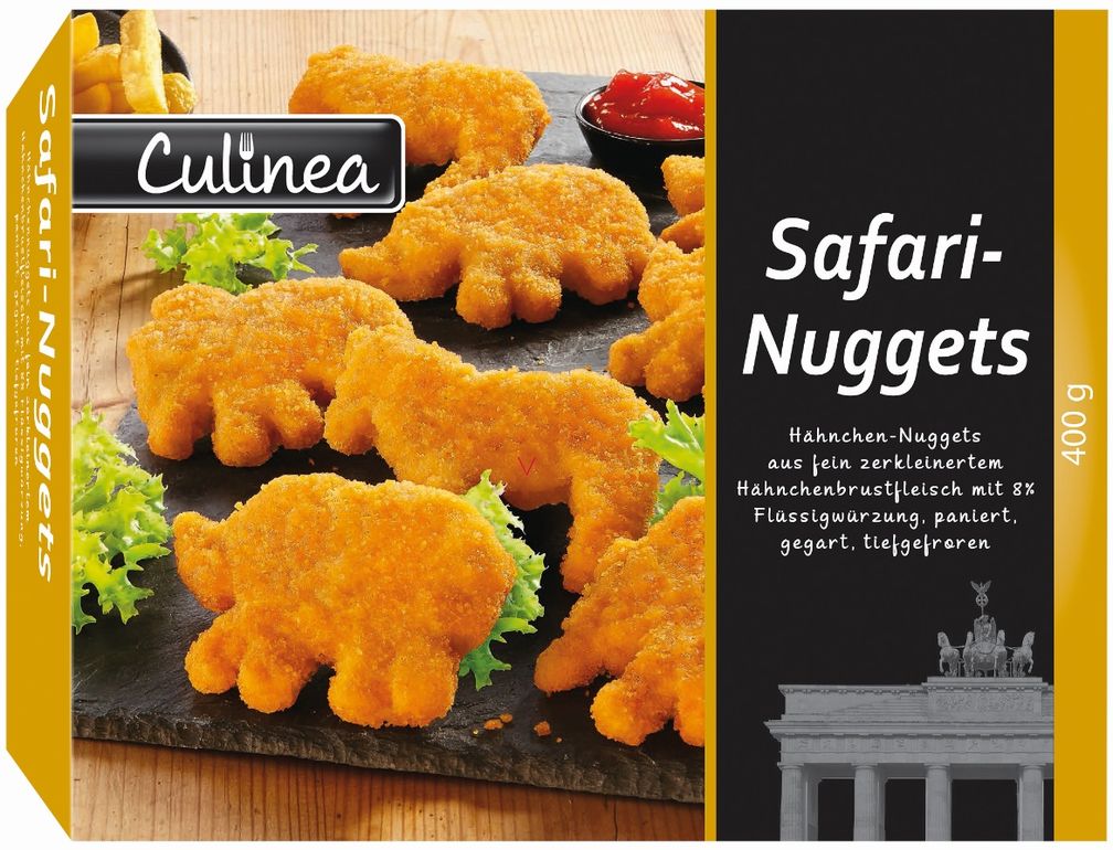 Der Hersteller Gebr. Stolle GmbH informiert über einen Warenrückruf des Produktes "Culinea Safari-Nuggets, tiefgefroren, 400g ". Bild: "obs/LIDL/Lidl"