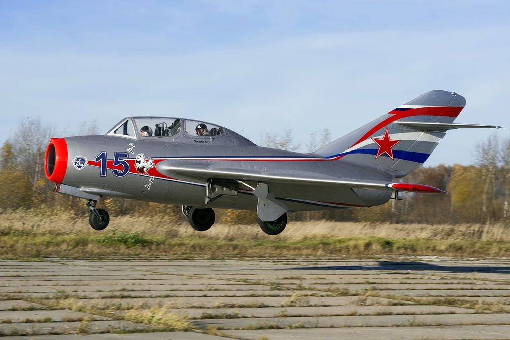 A Russian MiG-15UTI, the same type as Gagarin was flying