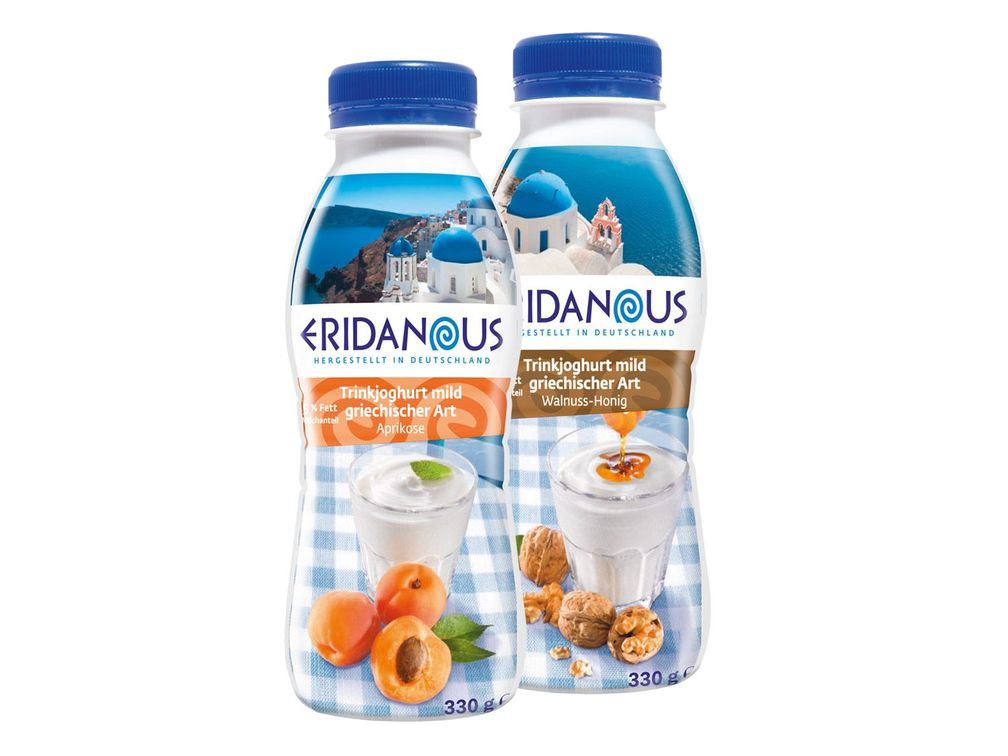 Eridanous Trinkjoghurt Bild: "obs/Molkerei Gropper GmbH & Co. KG"