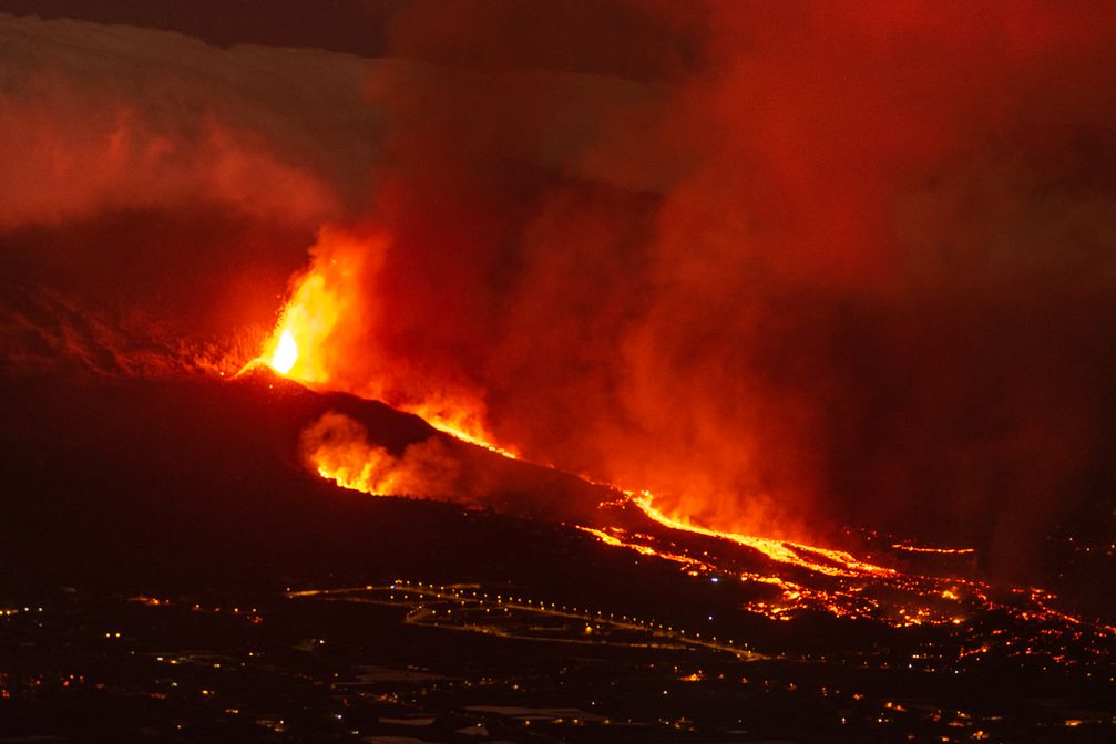 Lavastrom an der Cumbre Vieja bei Cabeza de Vaca, 2021