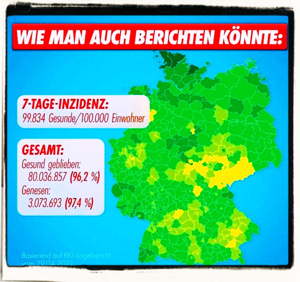 Eine alternative Darstellung der aktuellen Corona-Lageberichte des RKI, Stand 19.04.2021