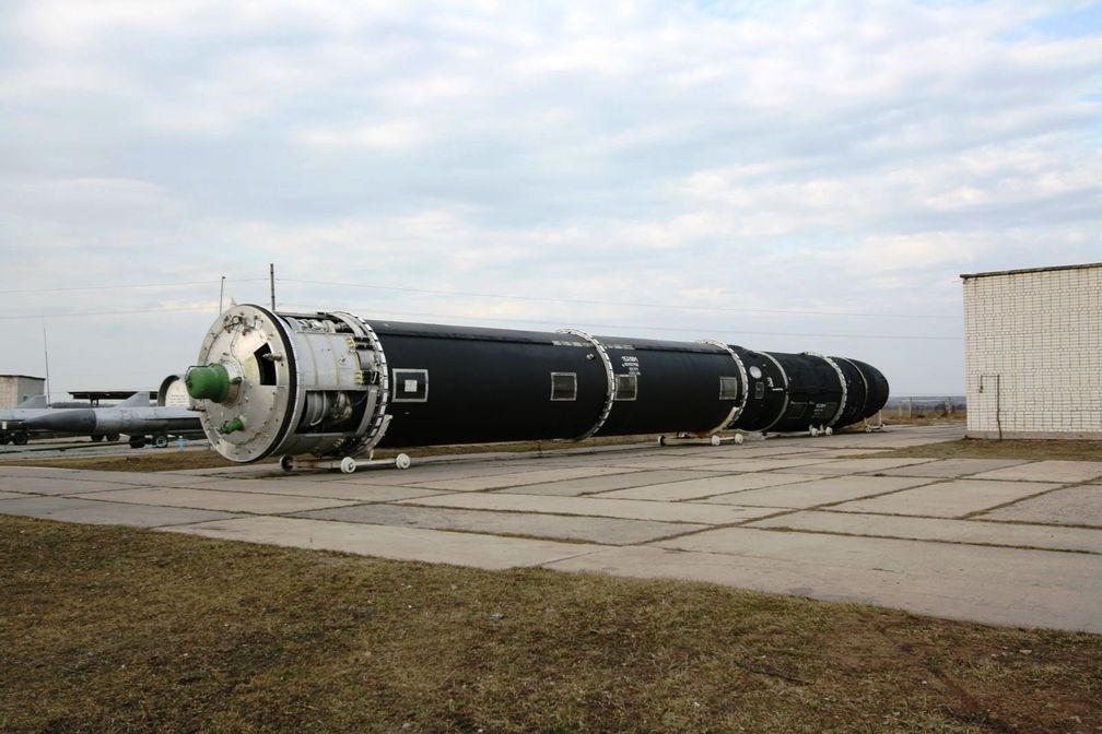 R-36M-Rakete, von der die RS-28 „Sarmat“ abgeleitet ist.