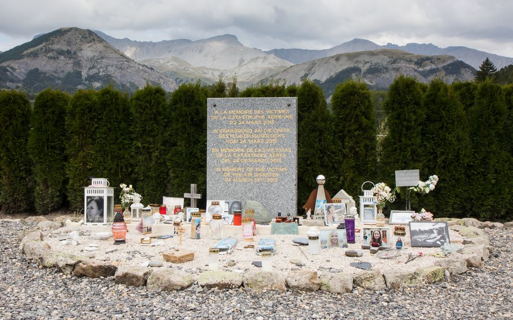Gedenkstätte in Le Vernet für die Absturz-Opfer des Germanwing-Fluges 4U 9525,