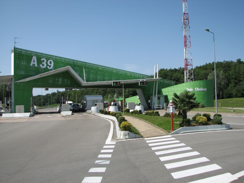 Péage de Dole-Choisey auf der A 39.