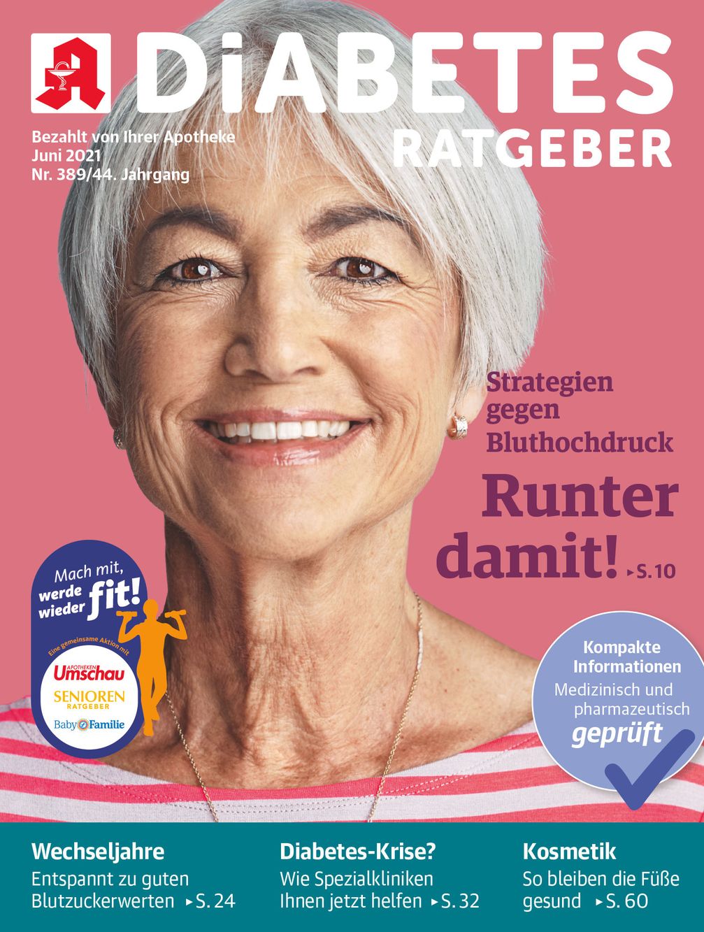 Titelbild Diabets Ratgeber Juni 2021 Bild: Wort & Bild Verlag Fotograf: Wort & Bild Verlag