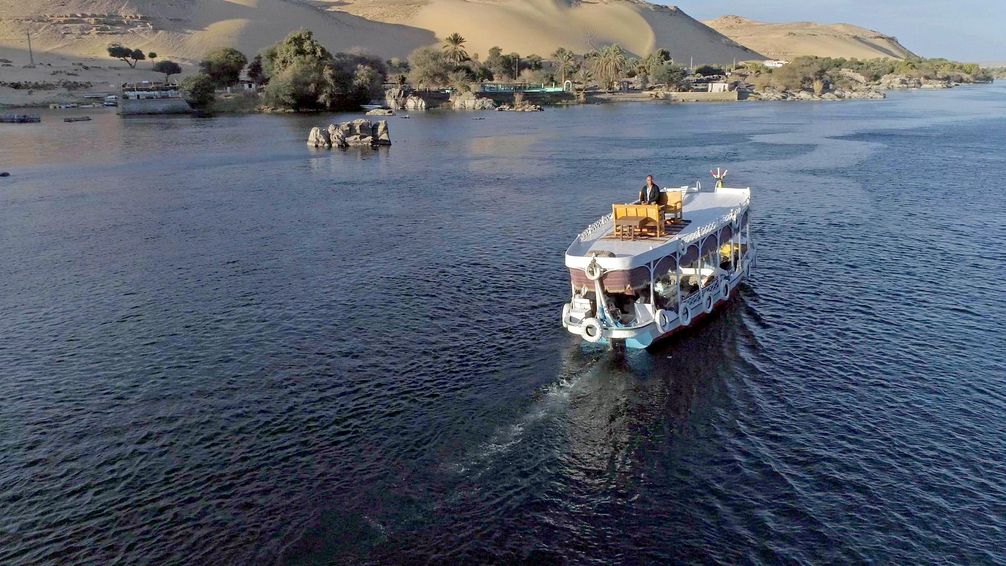 Der erste Katarakt des Nils bei Assuan bildete einst die Grenze Ägyptens zu Nubien. Bild: ZDF Fotograf: Bo Travail ! - Voyage