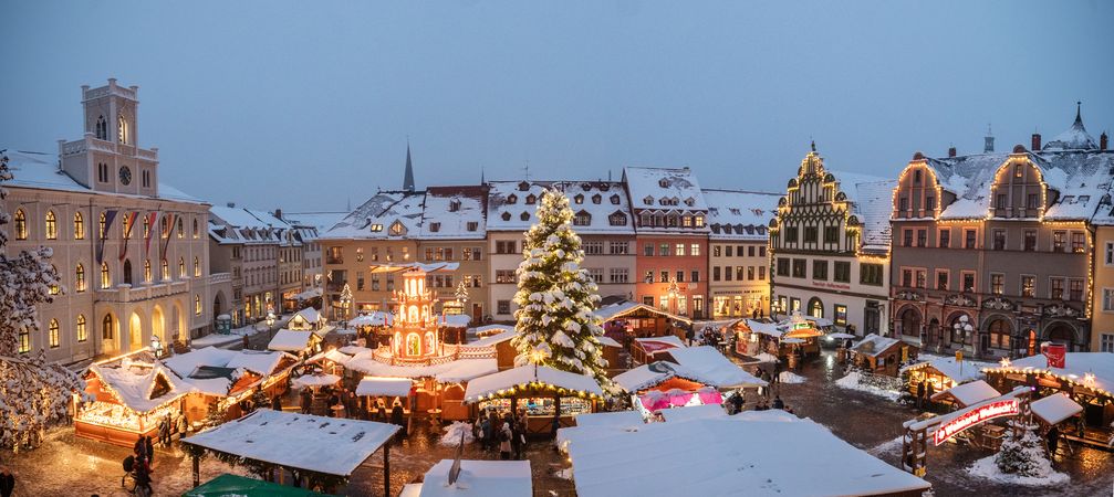 Weimarer Weihnacht auf dem Marktplatz.