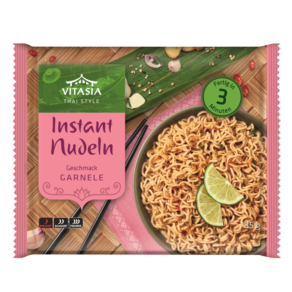 "Vitasia Instant Nudeln Geschmack Garnele, 85g".  Bild: Lidl Fotograf: Lidl