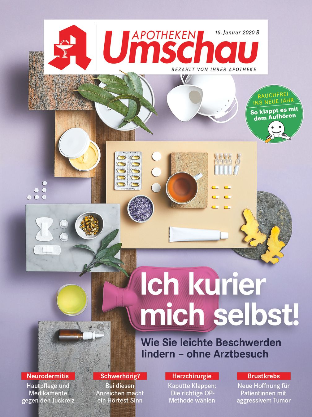 Titelcover Apotheken Umschau 1B/2020. Bild:     Wort & Bild Verlag