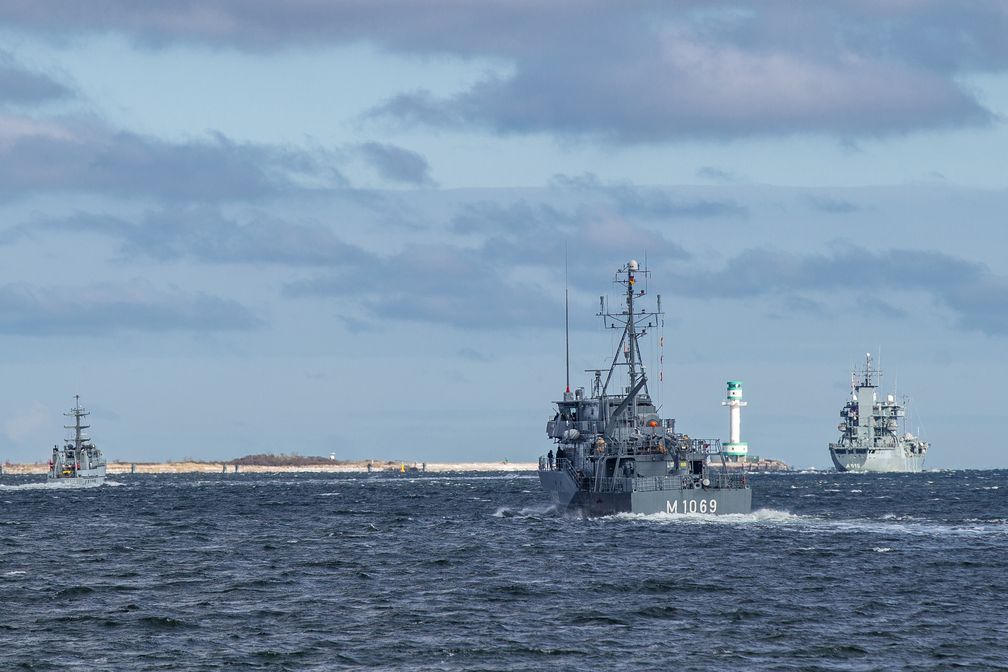 Die "Homburg" in See beim Squadex 2018. Bild:     Bundeswehr / Jane Schmidt