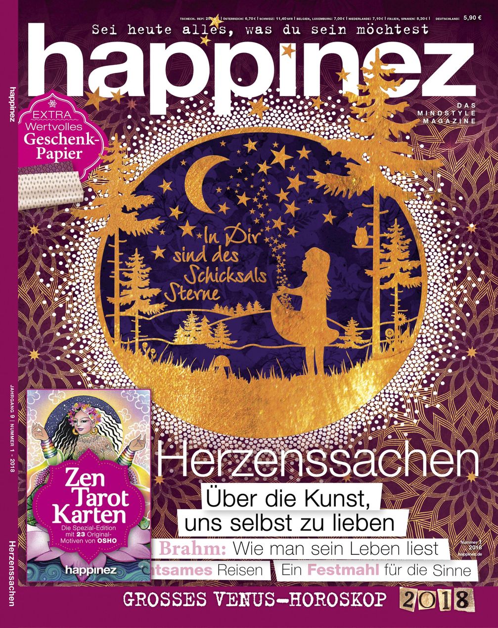 Happinez 1/2019 / Bild: "obs/Bauer Media Group, happinez/Happinez"