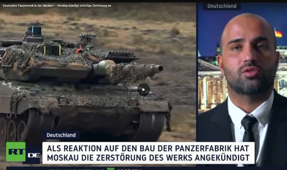 Bild: Screenshot RT DE / Eigenes Werk