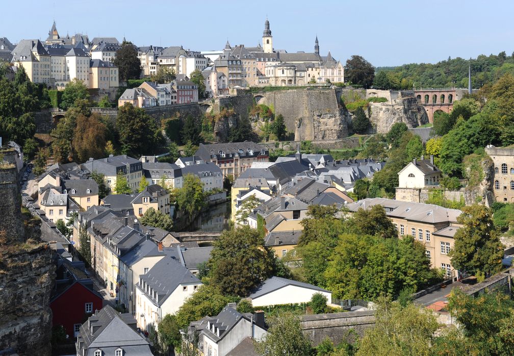 Blick auf den Stadtteil Luxembourg Grund