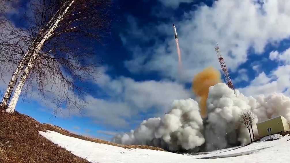 Teststart einer Sarmat-Rakete in Archangelsk am 21. April 2022