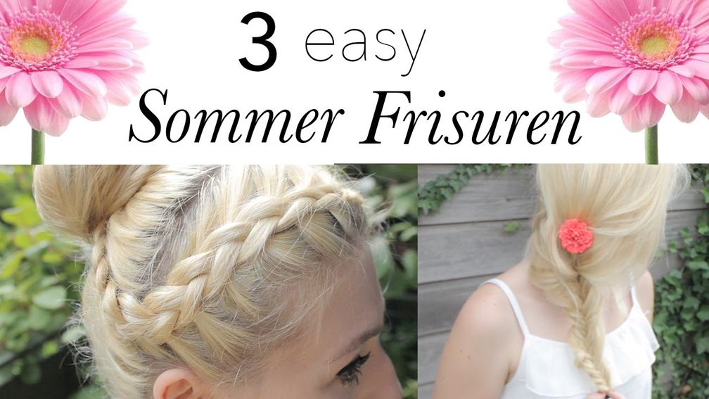 Screenshot aus dem Youtube Video "3 easy FRISUREN fÃ¼r den SOMMER â¥â¼"