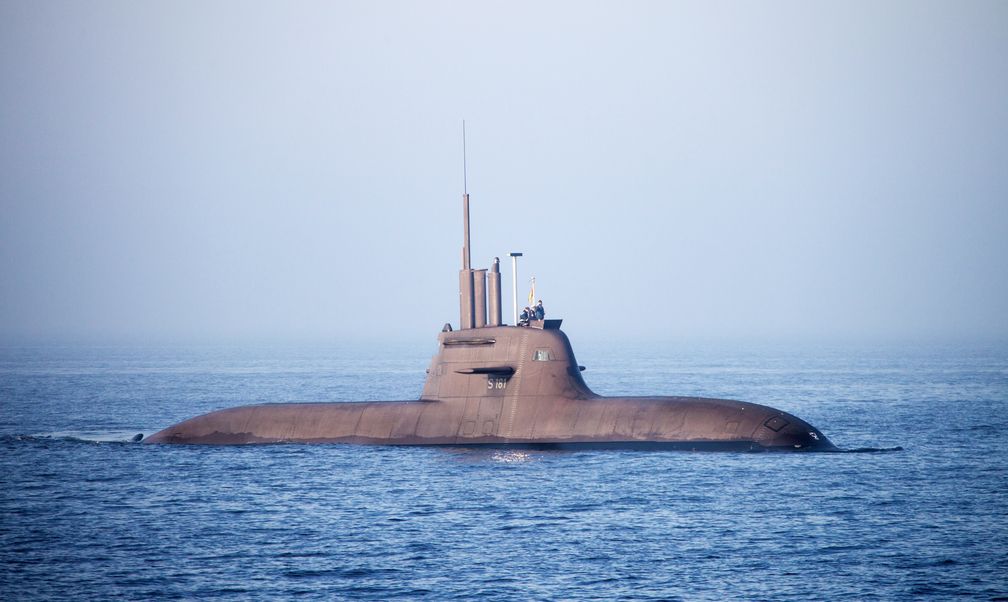 Das Uboot U31 fährt durch die Ostsee im Rahmen der Wachoffizier-Prüfung an Bord, am 10.10.2018. Bild:     Bundeswehr/Jana Neumann