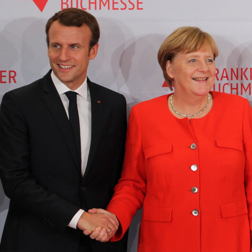Emmanuel Macron and Angela Merkel (2017), Archivbild