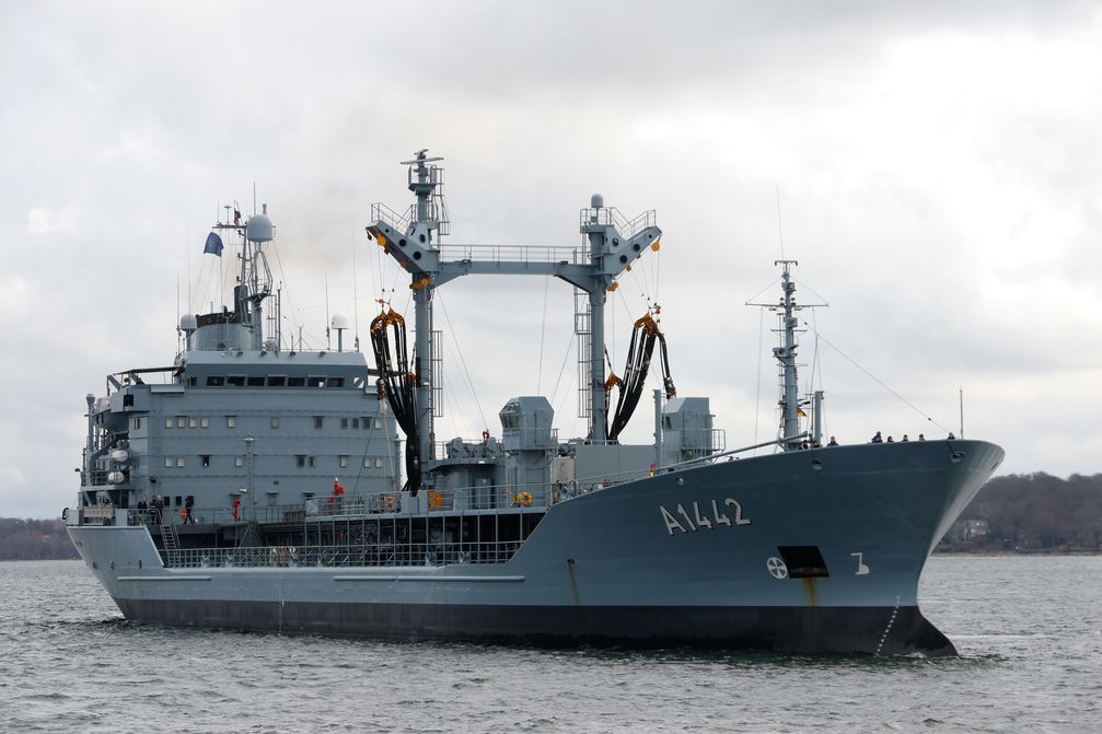 Am 19.03.21 liefen die HMCS HALIFAX zusammen mit der FGS SPESSART im Marinestützpunkt Kiel ein.  Bild: Bundeswehr