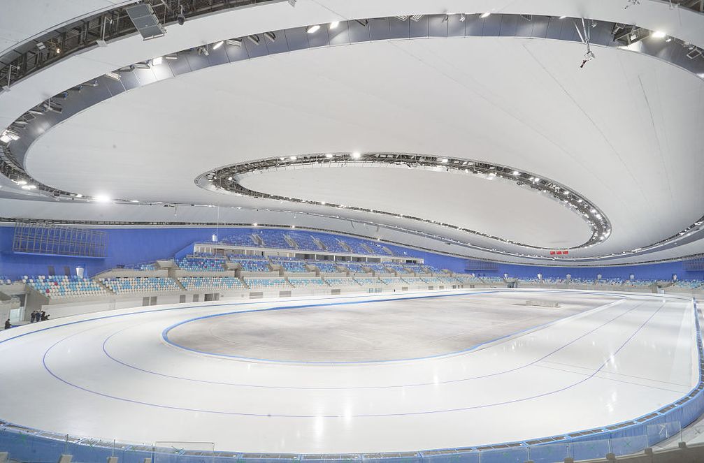 A view inside the "Ice Ribbon" in Beijing, China, January 28, 2021. Bild: CFP