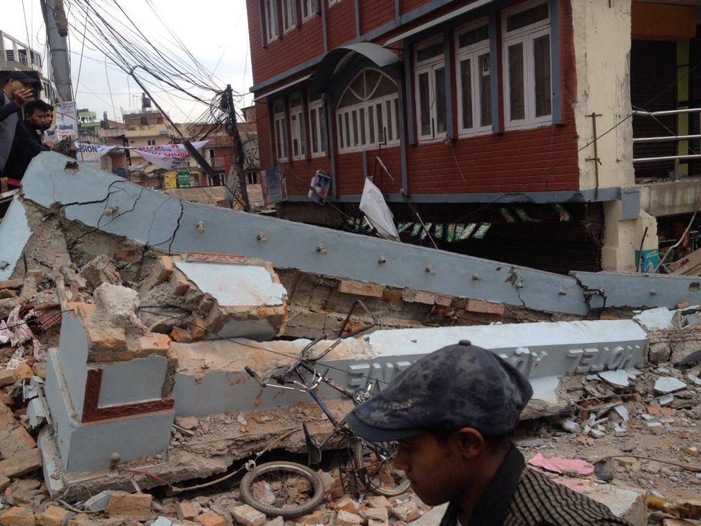 Nepal: Building damage as a result of the earthquake