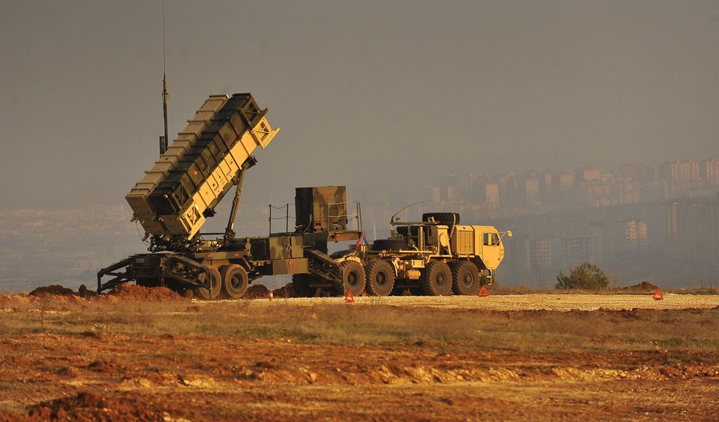 Patriot-Raketenstartfahrzeug bei Gaziantep