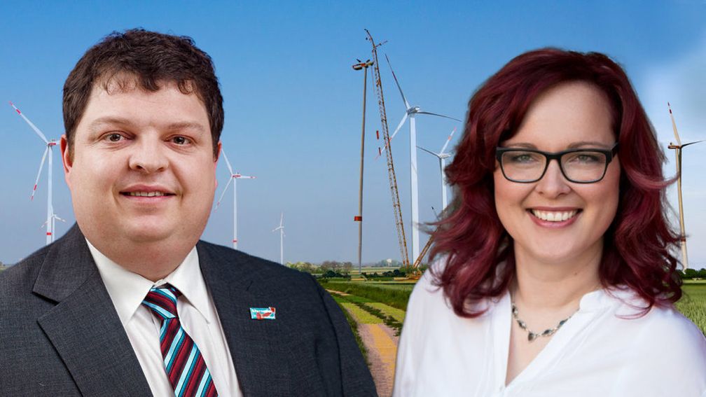 Hannes Loth MdL, fachpolitischer Sprecher für Landwirtschaft, Lydia Funke MdL, umweltpolitische Sprecherin der AfD-Fraktion in Sachsen-Anhalt (2019)